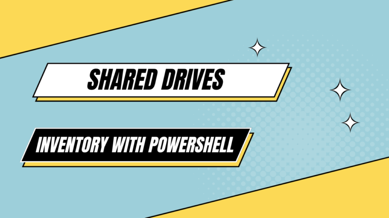 Generate Excel Report of all shared drives Information including Folder ...